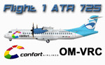Flight 1 ATR 72-500 Confort Air OM-VRC (repaint) FS2004