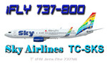 iFly B737-800 Sky Airlines TC-SKS (repaint) FS2004