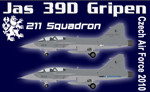 Alphasim/Jas 39D Gripen CEF 2010 (repaint) FS2004 / FSX