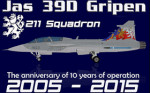 Alphasim/Jas 39D Gripen CEF 9820 (repaint) FS2004 / FSX