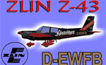 Zlín Z-43 D-EWFB (repaint) FS2004 / FSX